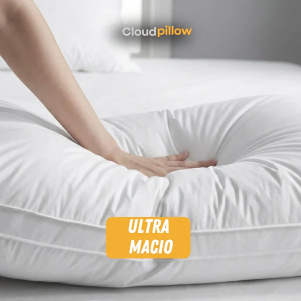 CloudPillow Serena™ Travesseiro Premium Pluma de Ganso - Conforto de Hotel 5 Estrelas