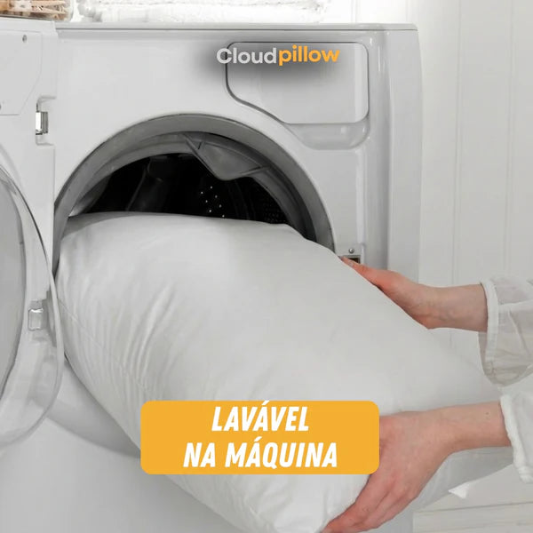 CloudPillow Serena™ Travesseiro Premium Pluma de Ganso - Conforto de Hotel 5 Estrelas
