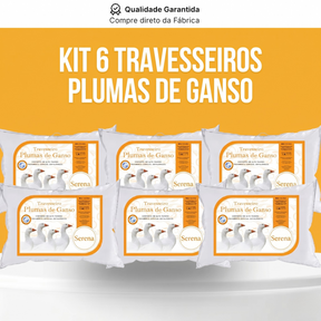 CloudPillow Serena™ Travesseiro Premium Pluma de Ganso - Conforto de Hotel 5 Estrelas