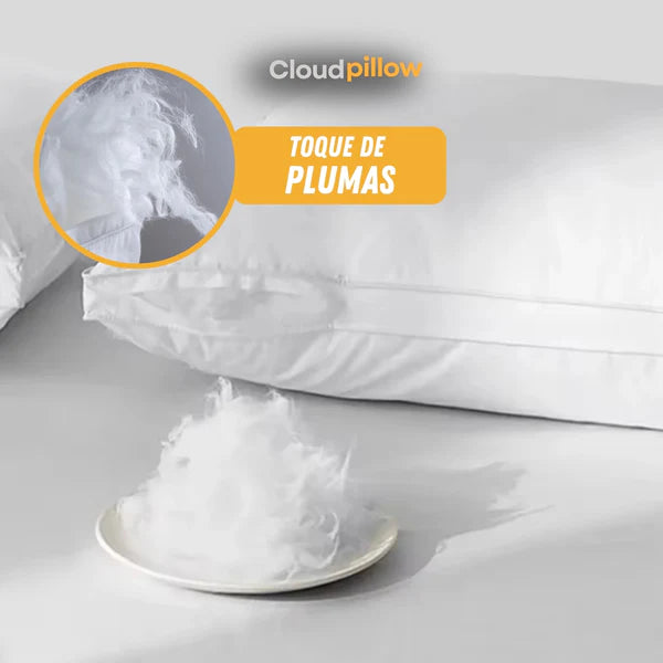CloudPillow Serena™ Travesseiro Premium Pluma de Ganso - Conforto de Hotel 5 Estrelas