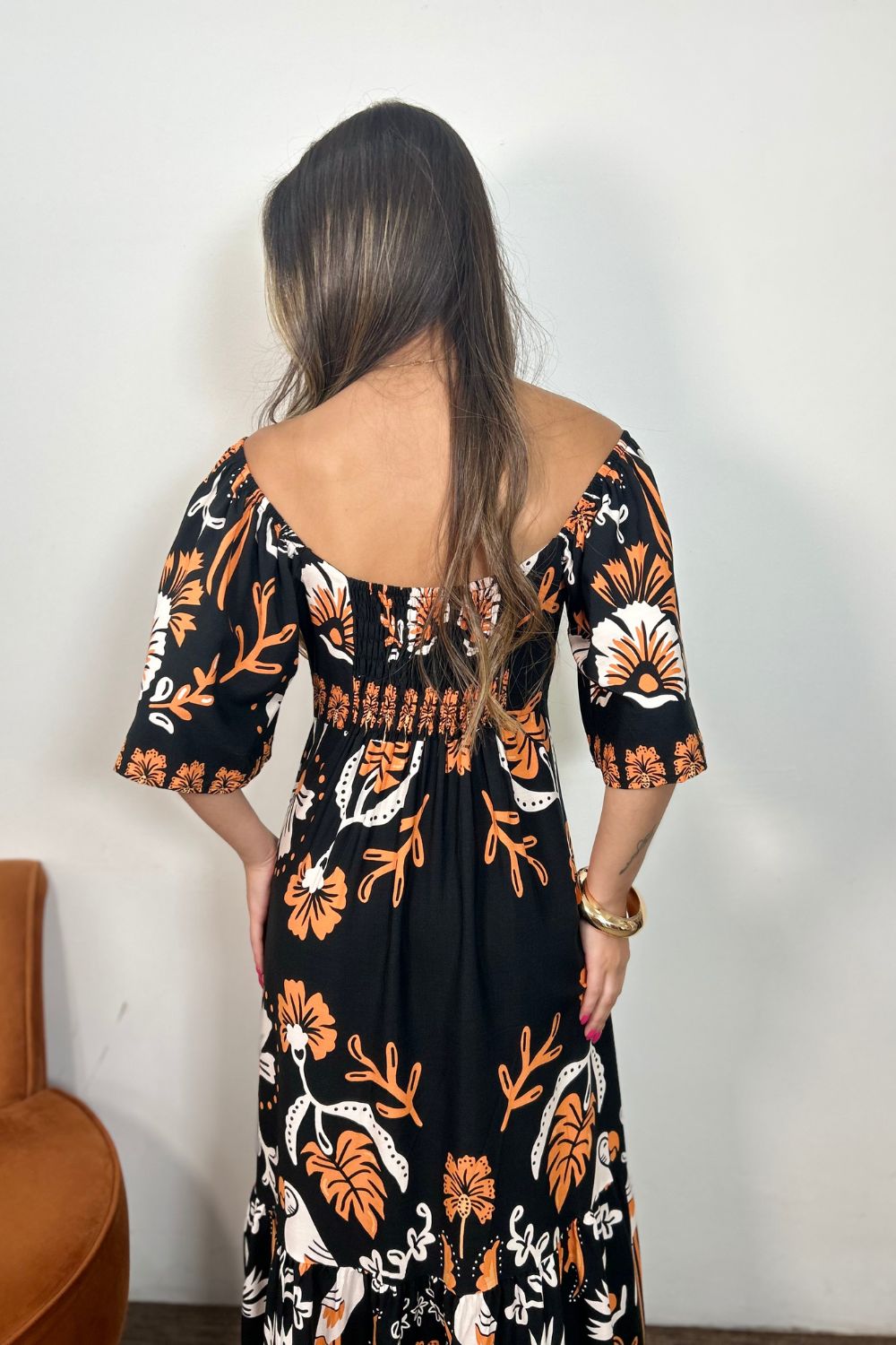 Vestido Liana Manga Curta